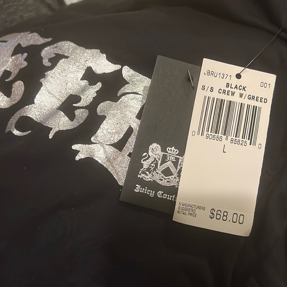 NEW JUICY COUTURE MEN SEVEN 7 SINS GREED SILVER FOIL T SHIRT DEADLY HEAVEN GOD L - Picture 16 of 16